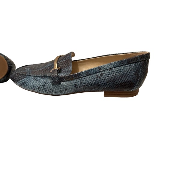 Women's Nine West Last Call Faux Blue Snakeskin Loafers Sz: 9 - Picture 7 of 10